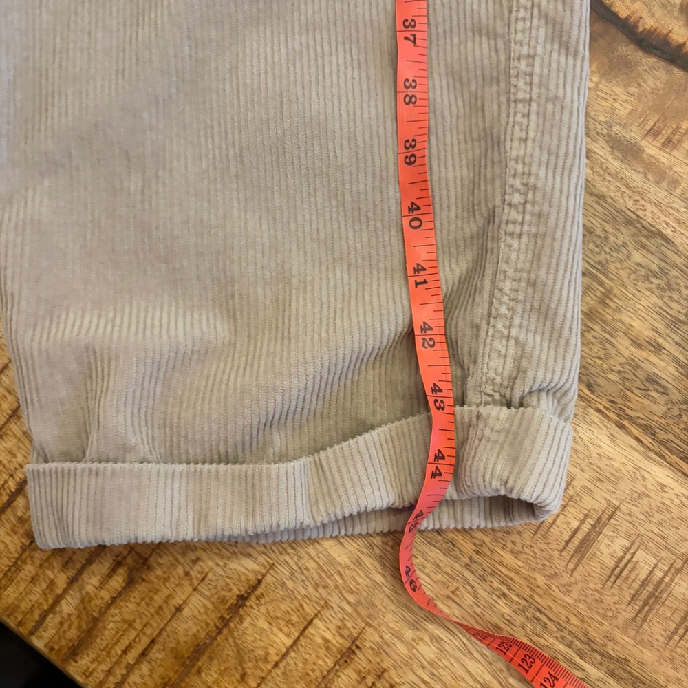 Vintage Chaps Ralph Lauren Corduroy Pleated Pants 38x34 Cuffed Baggy Tan 90s - Picture 12 of 14